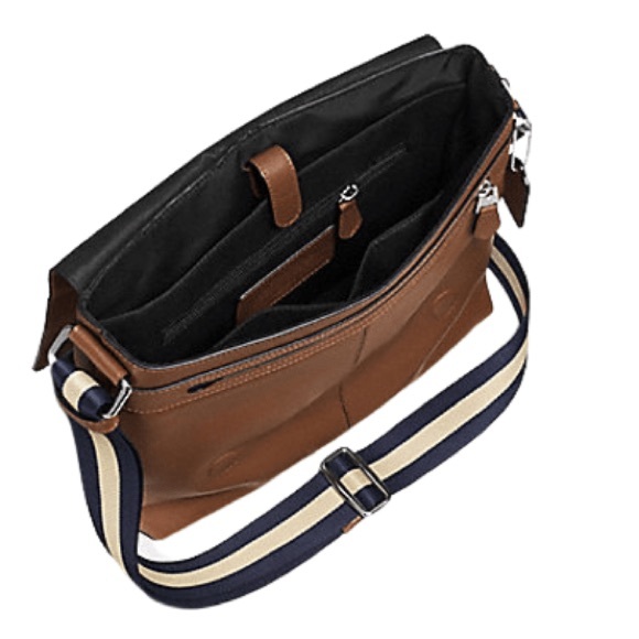Coach Messenger Charles Small In Sport Calf F72362, Brown Leather Cross Body Bag - Picture 3 of 8